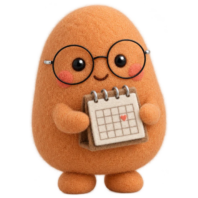 Syllo the mascot holding a calendar